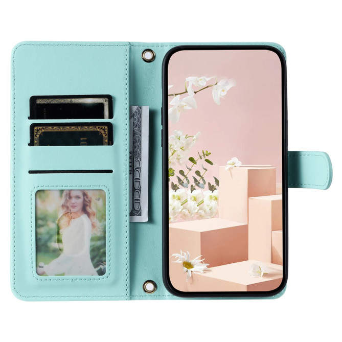 Housse iPhone 13 mini Portefeuille Support avec Dragonne Modèle 6