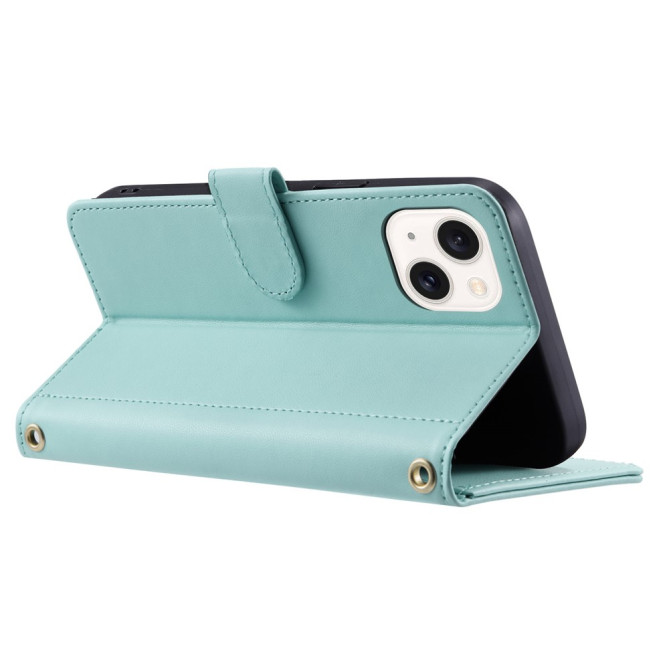 Housse iPhone 13 mini Portefeuille Support avec Dragonne Modèle 6