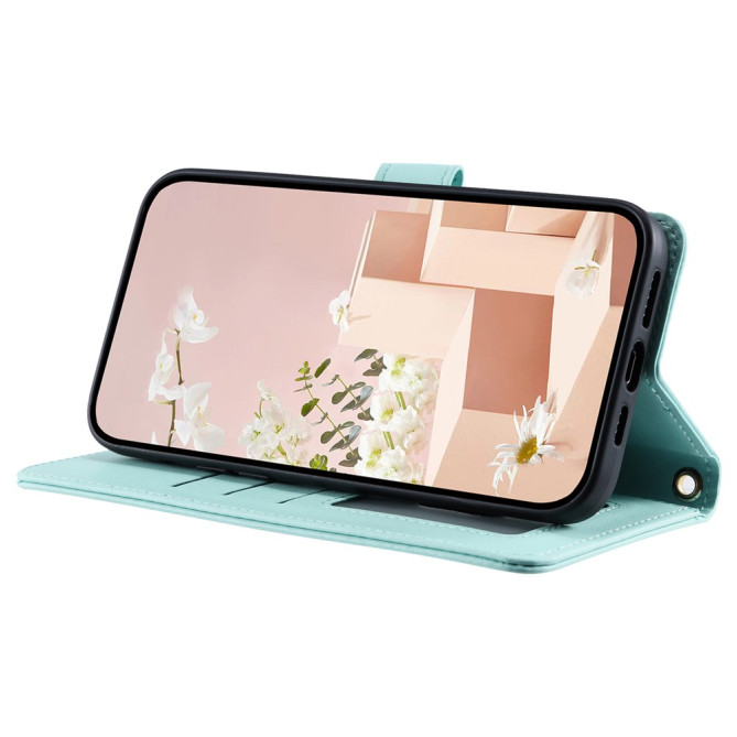 Housse iPhone 13 mini Portefeuille Support avec Dragonne Modèle 6