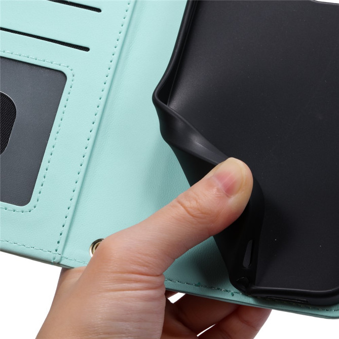 Housse iPhone 13 mini Portefeuille Support avec Dragonne Modèle 6