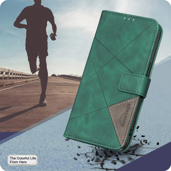 Housse Samsung Galaxy A37 BINFEN Géométrique Portefeuille Support