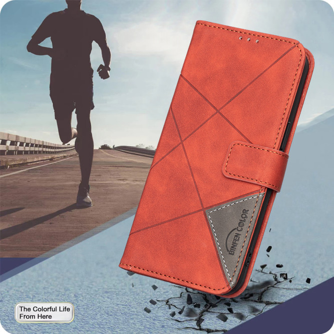 Housse Samsung Galaxy A37 BINFEN Géométrique Portefeuille Support