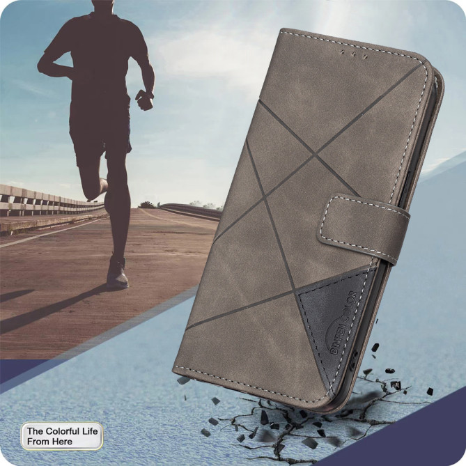 Housse Samsung Galaxy A37 BINFEN Géométrique Portefeuille Support