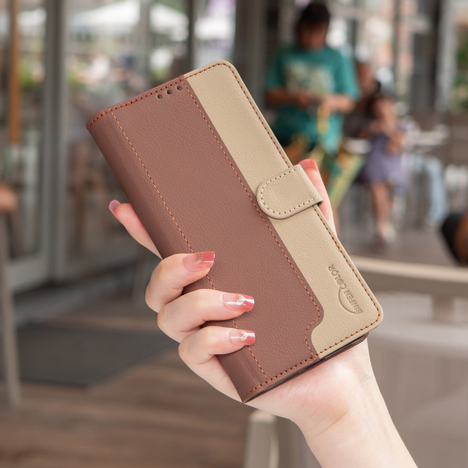 Housse Samsung Galaxy A37 BINFEN Portefeuille RFID Bicolore