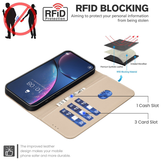 Housse Samsung Galaxy A37 BINFEN BF35 Géométrique Portefeuille RFID