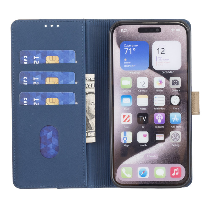 Housse Samsung Galaxy A37 BINFEN Portefeuille RFID Bicolore