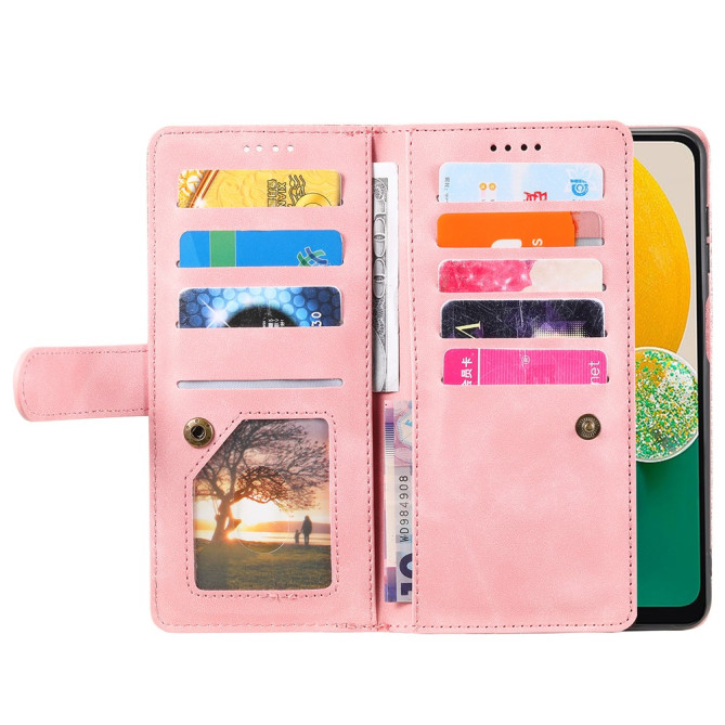 Housse Samsung Galaxy A37 Portefeuille Fermeture Éclair 9 Cartes