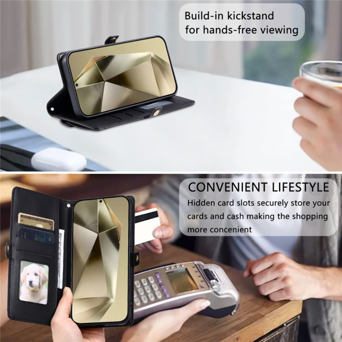 Housse Samsung Galaxy A37 Portefeuille Support avec Dragonne