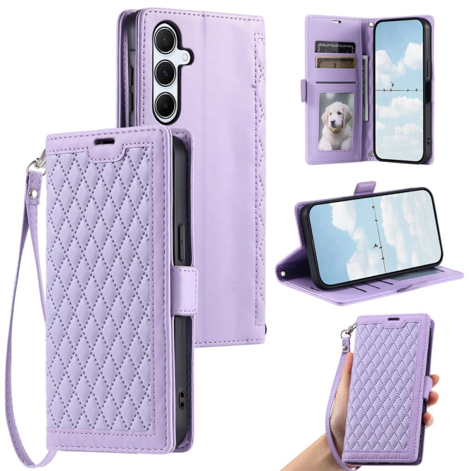 Housse Samsung Galaxy A37 Losange Portefeuille Support Dragonne