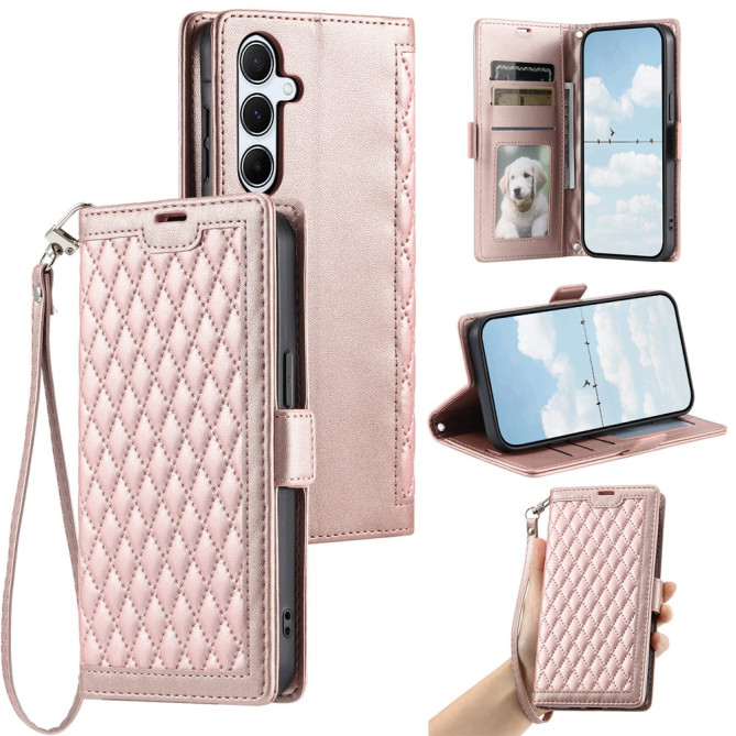 Housse Samsung Galaxy A37 Losange Portefeuille Support Dragonne