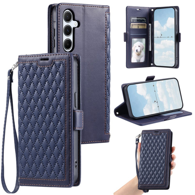 Housse Samsung Galaxy A37 Losange Portefeuille Support Dragonne