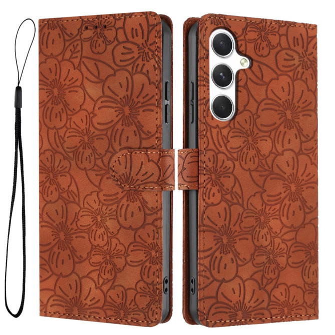 Housse Samsung Galaxy A37 Fleurs de Cerisier Portefeuille Support Dragonne