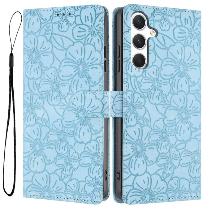 Housse Samsung Galaxy A37 Fleurs de Cerisier Portefeuille Support Dragonne