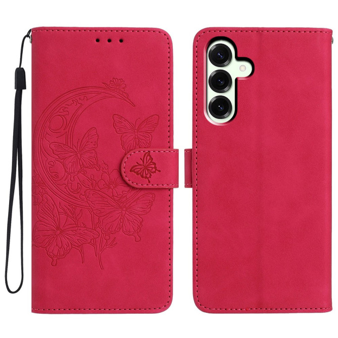 Housse Samsung Galaxy A37 Papillon Floral Portefeuille Support