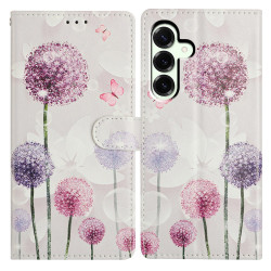 Housse Samsung Galaxy A37 Pissenlit Portefeuille Support Dragonne