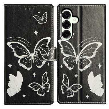 Housse Samsung Galaxy A37 Papillon Portefeuille Support Dragonne