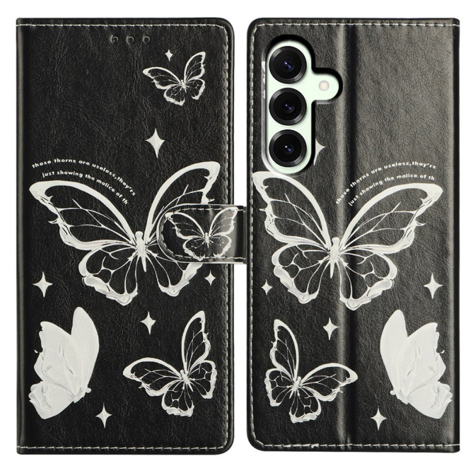 Housse Samsung Galaxy A37 Papillon Portefeuille Support Dragonne