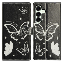 Housse Samsung Galaxy A37 Papillon Portefeuille Support Dragonne