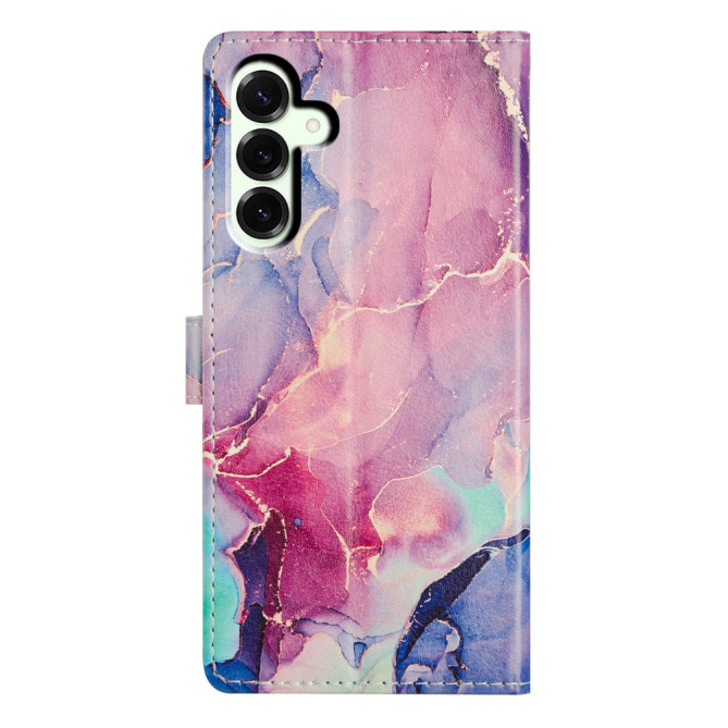 Housse Samsung Galaxy A37 Marbre Rose Portefeuille Support Dragonne ALBA