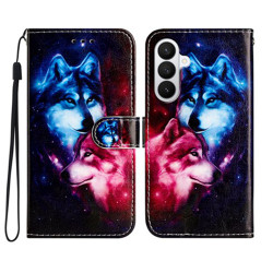 Housse Samsung Galaxy A37 Deux Loups Portefeuille Support Dragonne ALBA