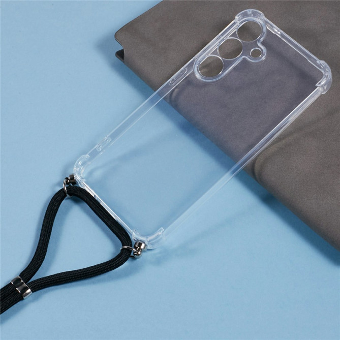 Coque Samsung Galaxy A37 Transparente avec Lanière