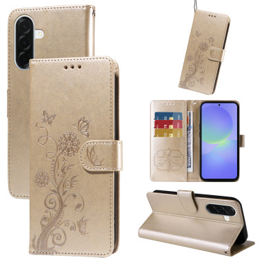 Housse Samsung Galaxy A37 Papillon Floral Portefeuille Support ALBA