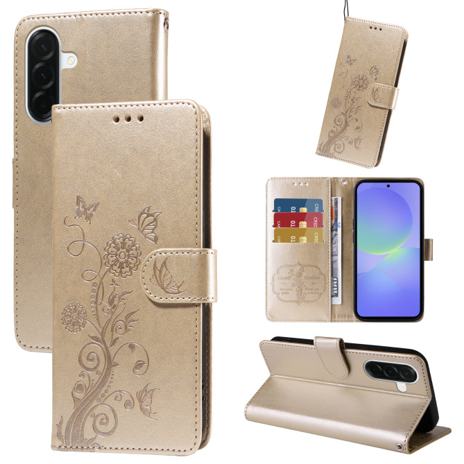 Housse Samsung Galaxy A37 Papillon Floral Portefeuille Support ALBA