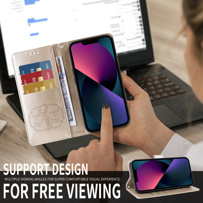 Housse Samsung Galaxy A37 Papillon Floral Portefeuille Support ALBA