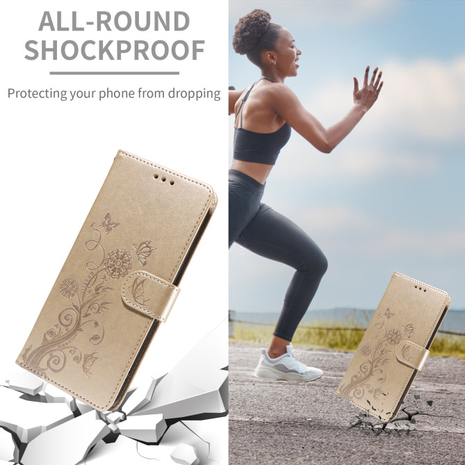 Housse Samsung Galaxy A37 Papillon Floral Portefeuille Support ALBA