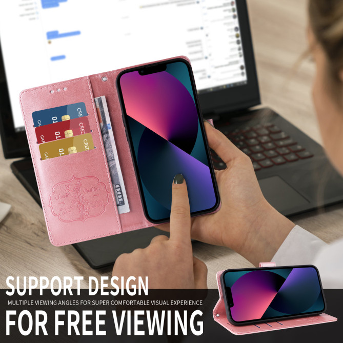 Housse Samsung Galaxy A37 Papillon Floral Portefeuille Support ALBA