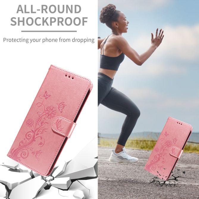 Housse Samsung Galaxy A37 Papillon Floral Portefeuille Support ALBA