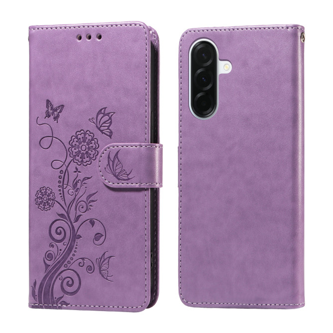 Housse Samsung Galaxy A37 Papillon Floral Portefeuille Support ALBA