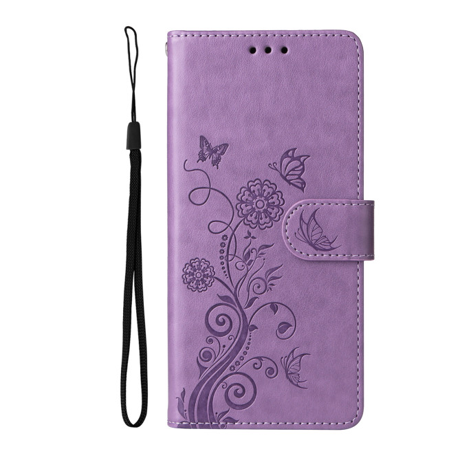 Housse Samsung Galaxy A37 Papillon Floral Portefeuille Support ALBA