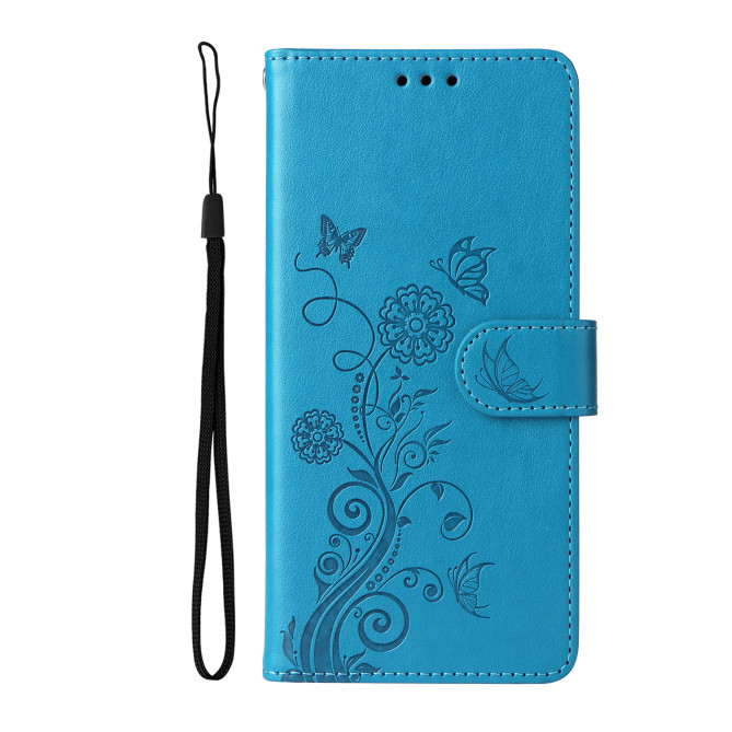Housse Samsung Galaxy A37 Papillon Floral Portefeuille Support ALBA
