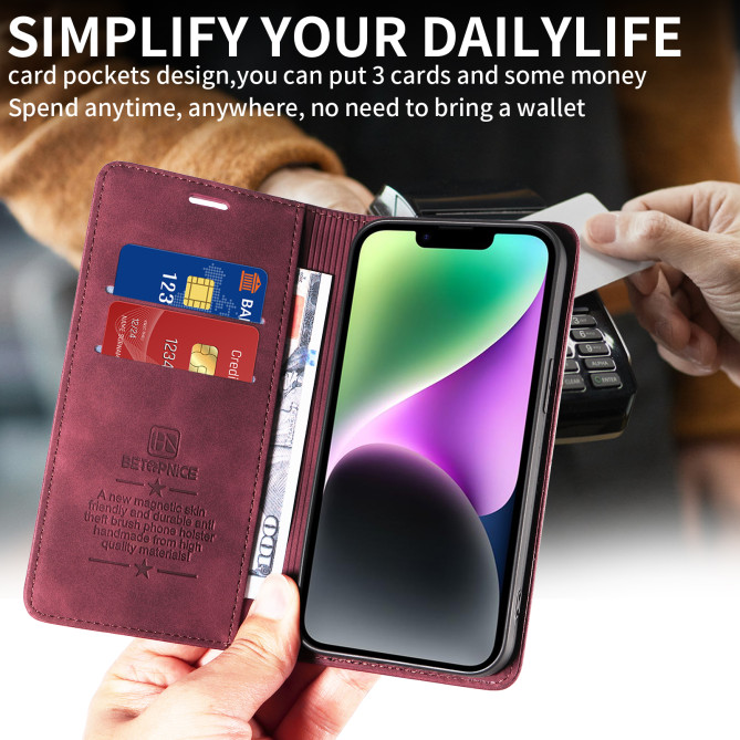 Housse Samsung Galaxy A37 BETOPNICE Portefeuille RFID Magnétique