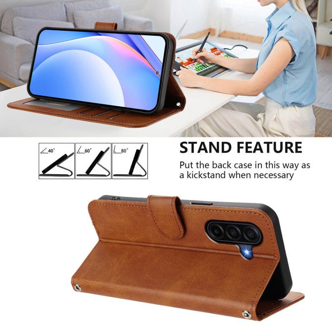 Housse Samsung Galaxy A37 Portefeuille RFID Veau