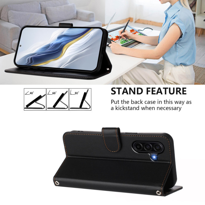 Housse Samsung Galaxy A37 Portefeuille Support avec Dragonne DINA