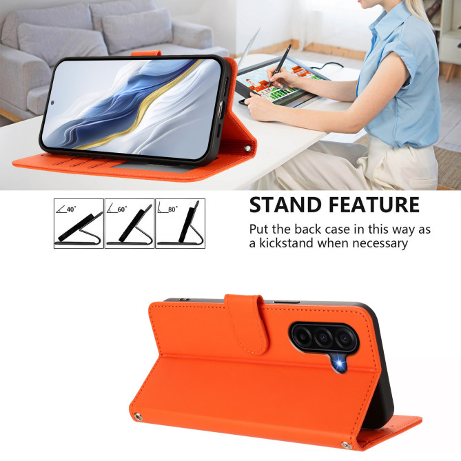 Housse Samsung Galaxy A37 Portefeuille Support avec Dragonne DINA