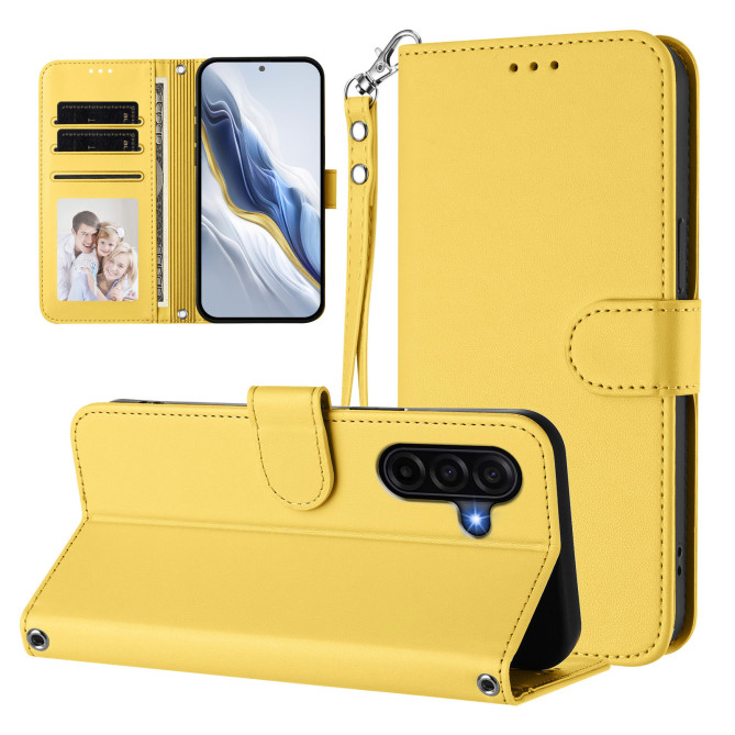 Housse Samsung Galaxy A37 Portefeuille Support avec Dragonne DINA