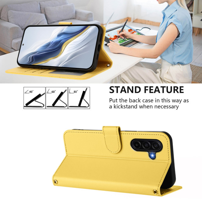 Housse Samsung Galaxy A37 Portefeuille Support avec Dragonne DINA