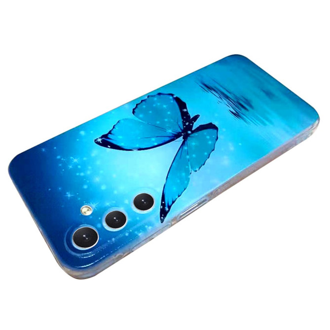 Coque Samsung Galaxy A37 Papillon Bleu