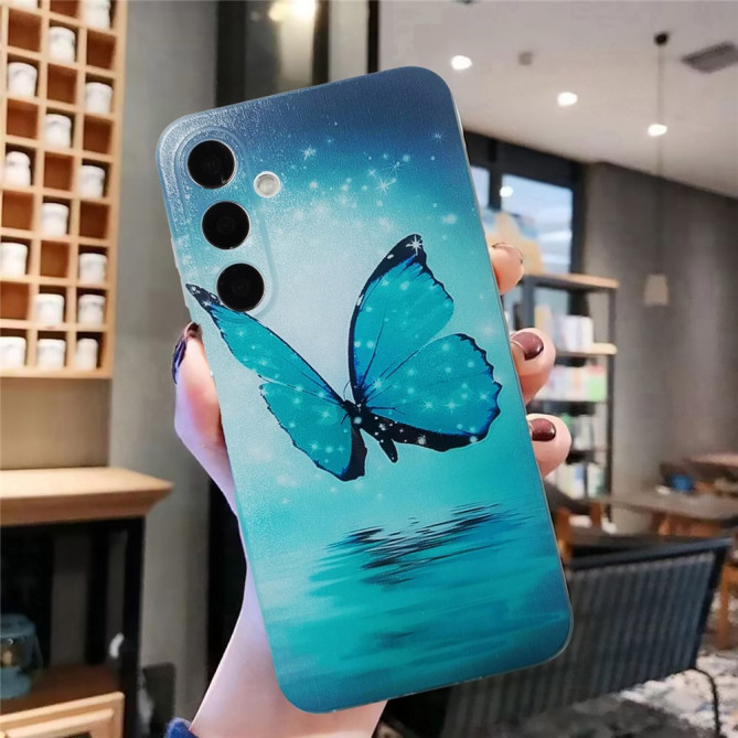 Coque Samsung Galaxy A37 Papillon Bleu
