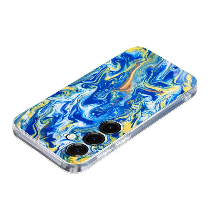 Coque Samsung Galaxy A37 Marbre Bleu Ciel