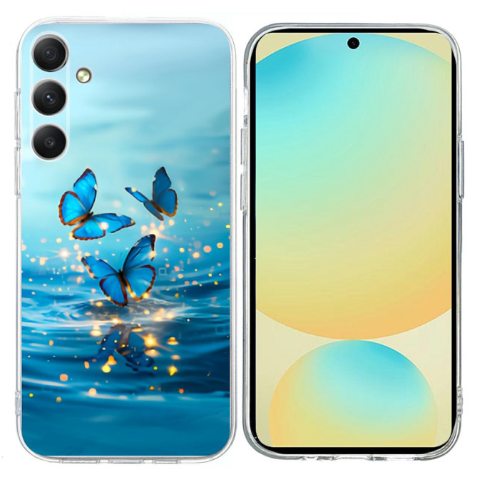 Coque Samsung Galaxy A37 Papillon Bleu Anti-Chocs