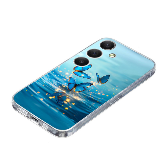 Coque Samsung Galaxy A37 Papillon Bleu Anti-Chocs