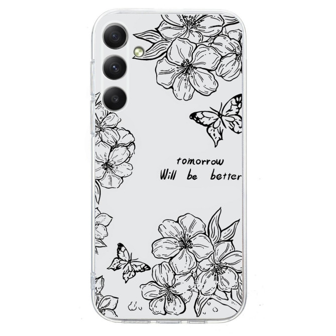 Coque Samsung Galaxy A37 Papillon Floral Anti-Chocs