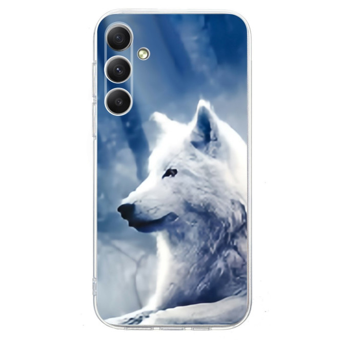 Coque Samsung Galaxy A37 Loup Blanc Anti-Chocs