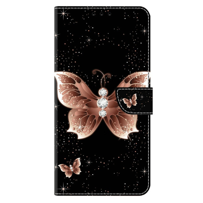Housse Samsung Galaxy A37 Papillon Diamant Portefeuille Support