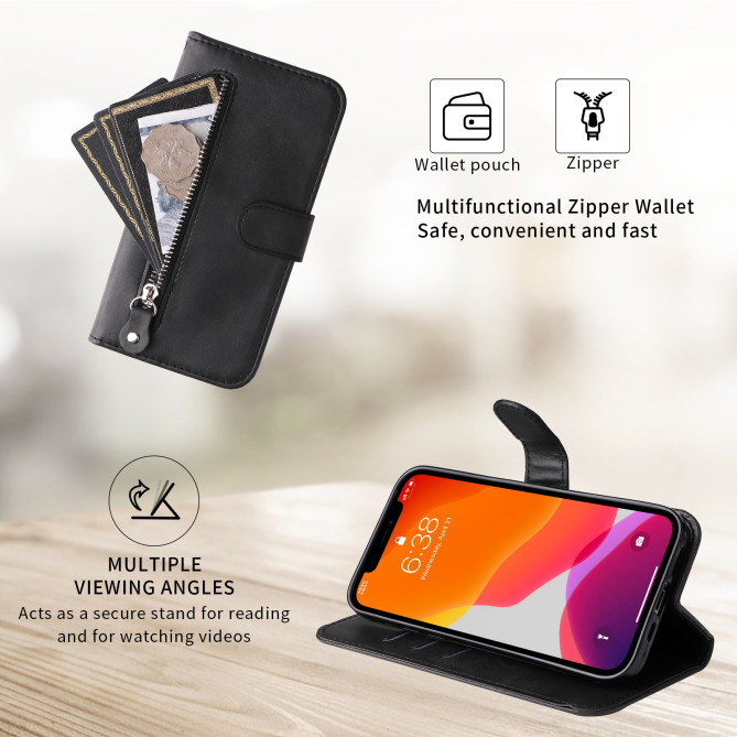 Housse Samsung Galaxy A37 Portefeuille Fermeture Éclair