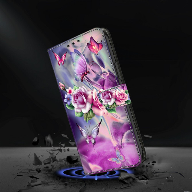 Housse Samsung Galaxy A37 Fleurs Portefeuille Support